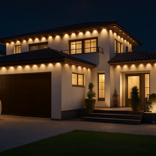 Permanent RGB Outdoor Eaves Lights | Year-Round Smart Home LED Lighting System | Commercial Grade, IP67 Waterproof | DIY All-Weather Christmas & Patio Decor