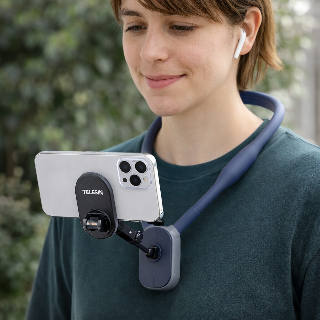 Silicone Magnetic Neck Mount Quick Release Hold For Phone