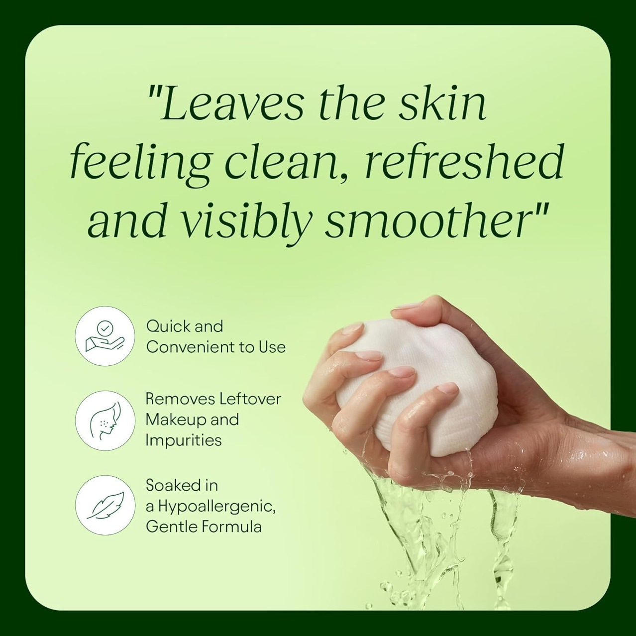 Wrinkle Minimizing Centella Asiatica Toner Pads - Anti-Wrinkle Cotton Facial Pads