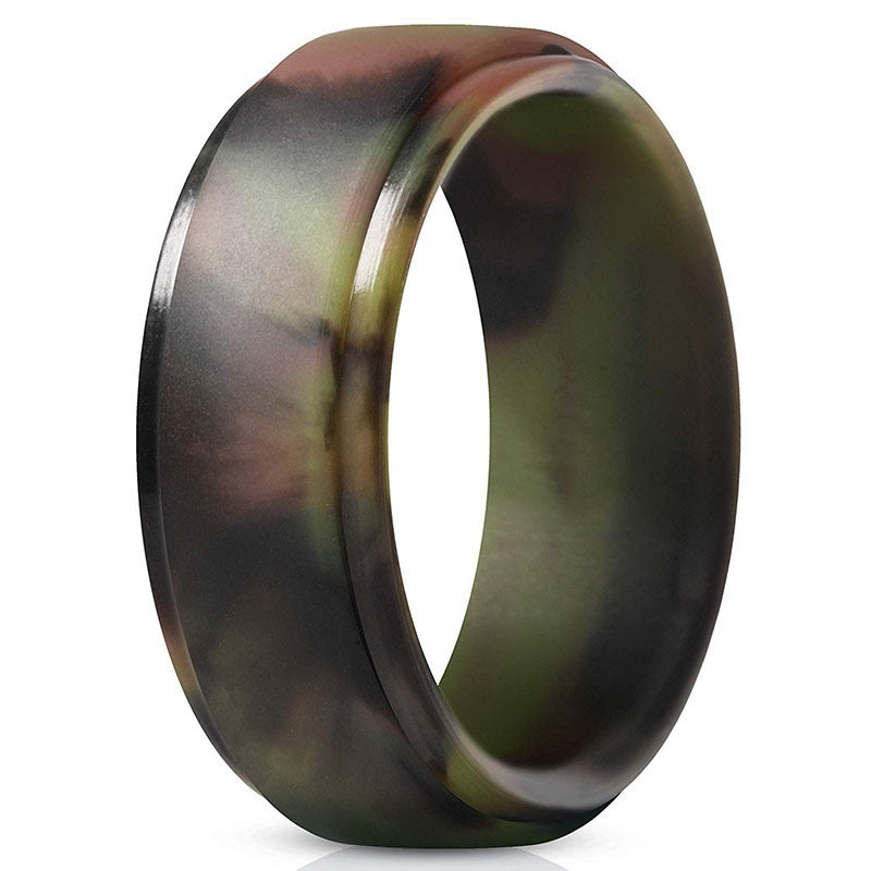 Curved Silicone Unisex Ring - Multiple Colors