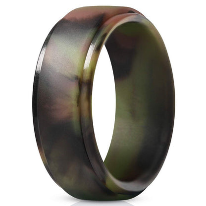 Curved Silicone Unisex Ring - Multiple Colors