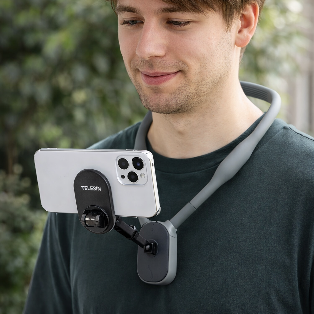 Silicone Magnetic Neck Mount Quick Release Hold For Phone