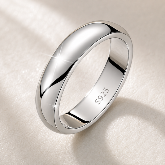 Anillo de pareja de plata de ley 925